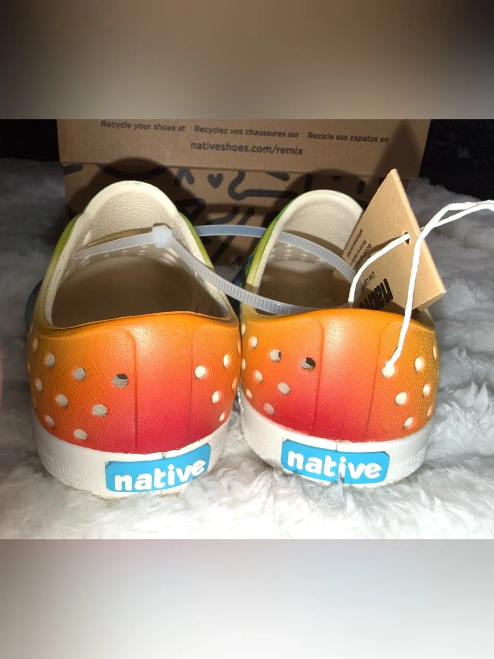 Native Shoes Jefferson Rainbow Ombre Slip-On Clogs Kids Size Toddler C6, NIB